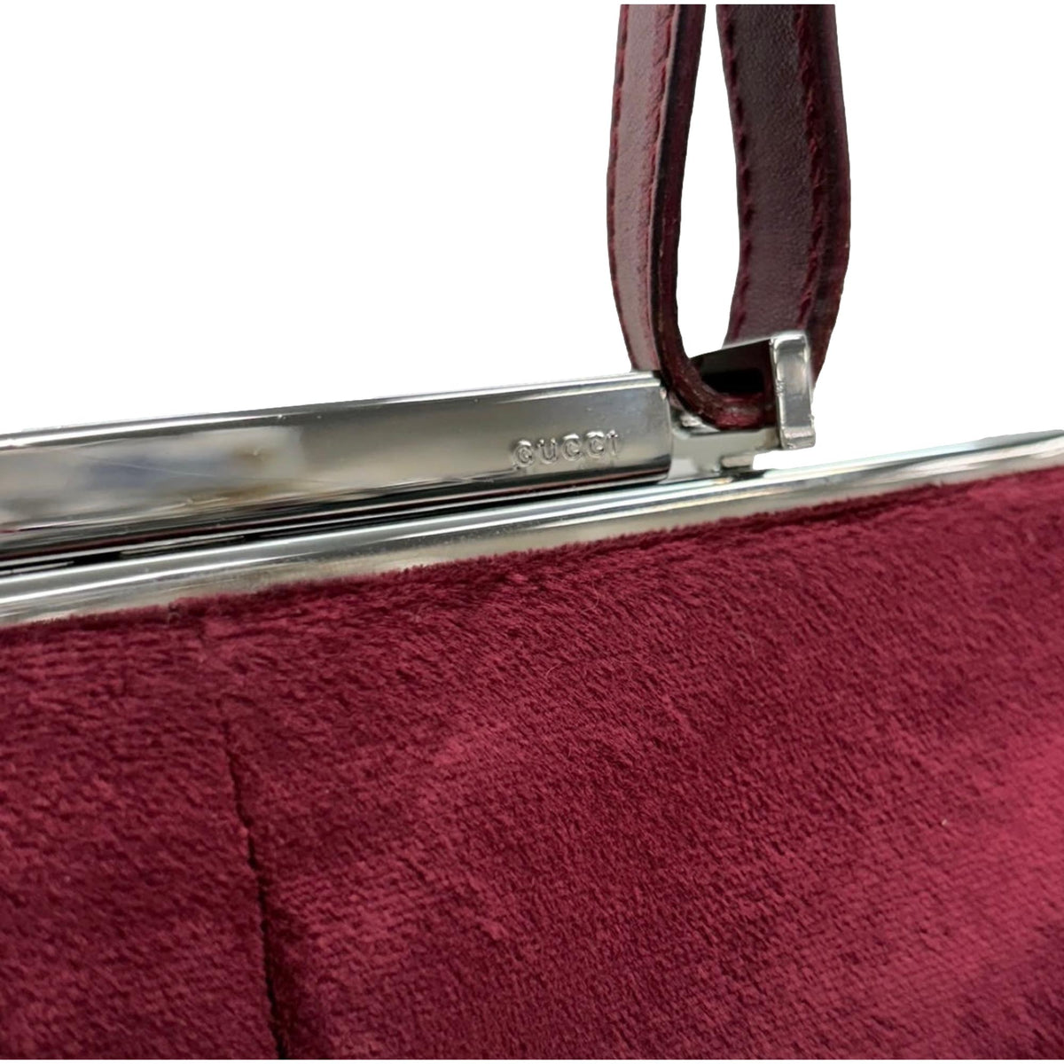 Gucci Red Velvet Shoulder Bag