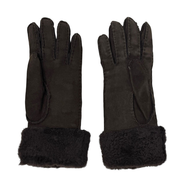 Gucci Brown Shearling Gloves