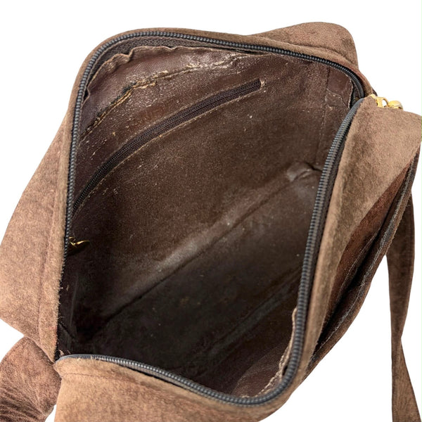 Chanel Brown Suede Camera Bag