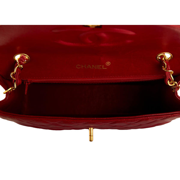 Chanel Red Turnlock Flap Shoulder Bag