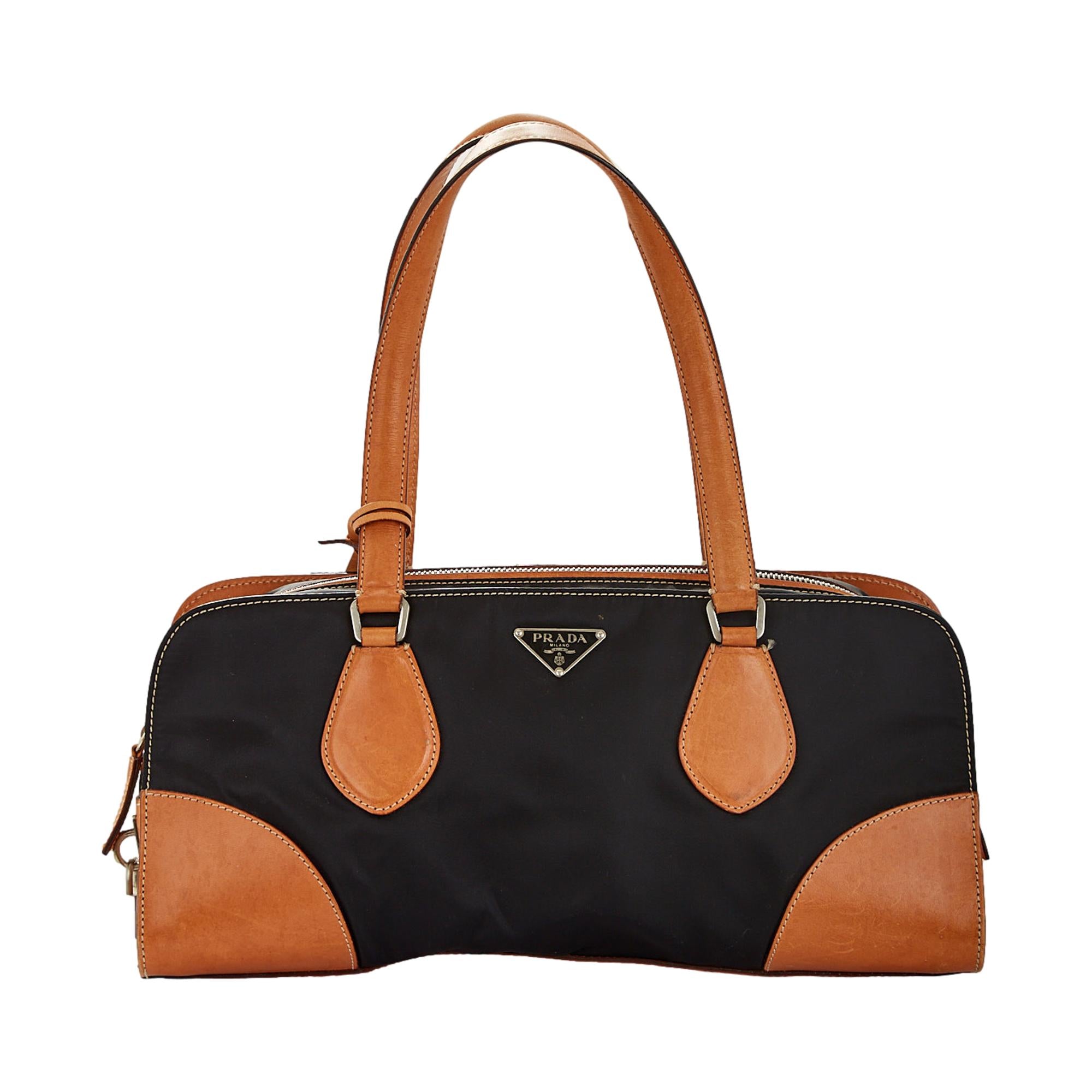 Prada Mixed Media Nylon Shoulder Bag