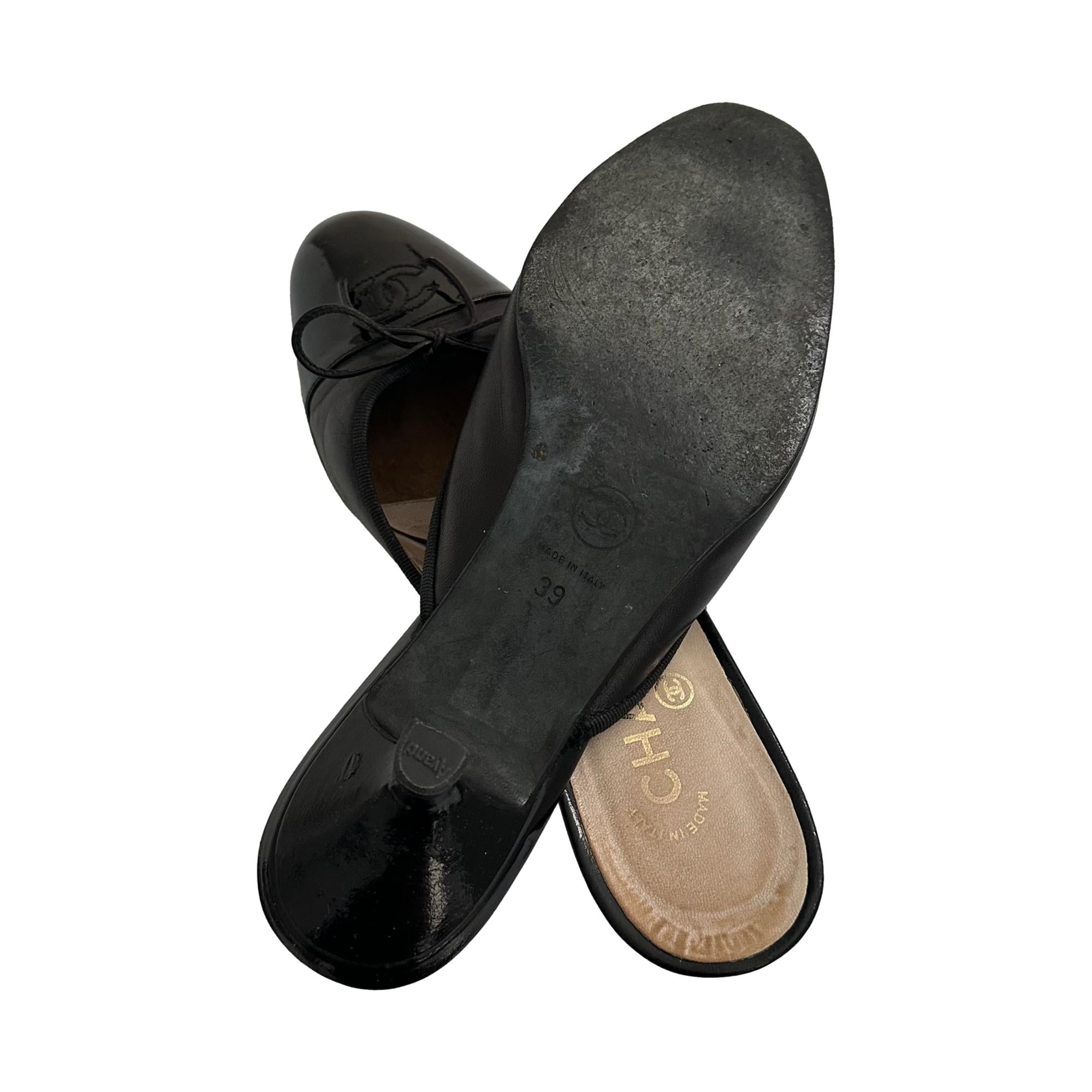 Chanel Black Logo Mules