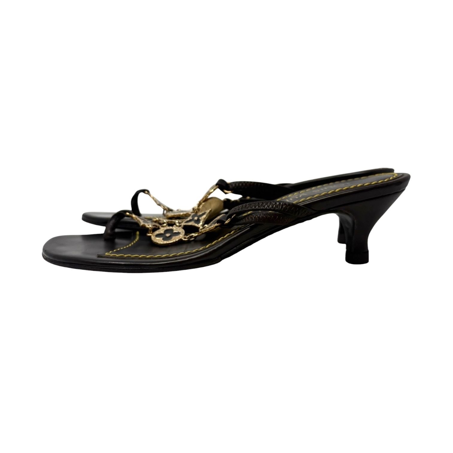 Louis Vuitton Chain Logo Kitten Heels