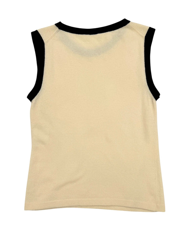 Chanel Cream Cashmere Tank Top
