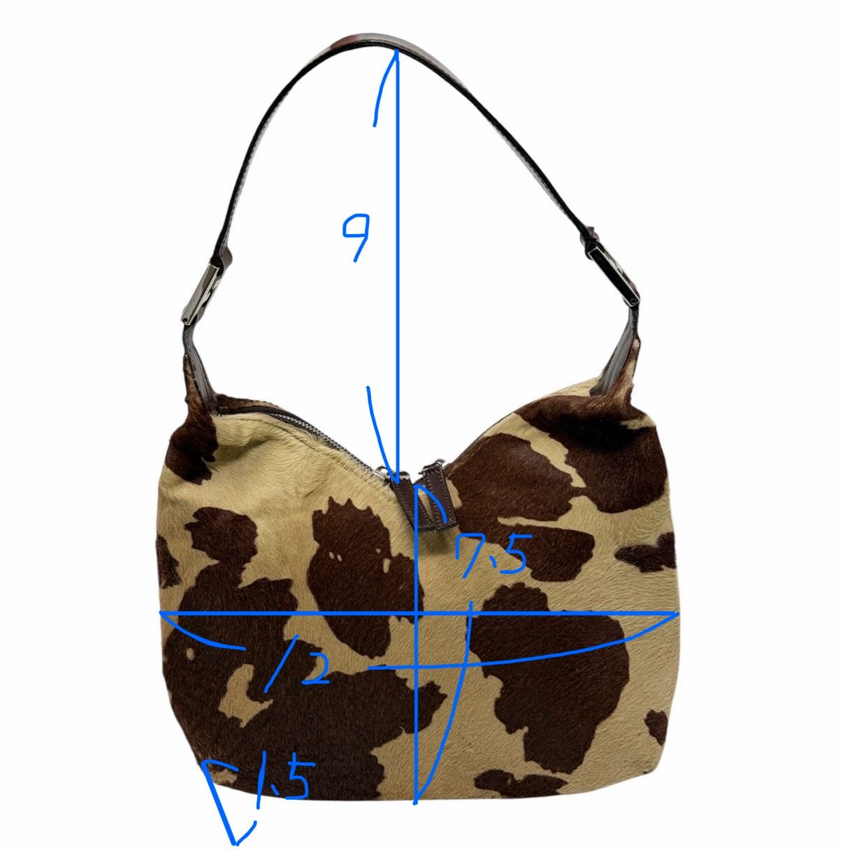 Fendi Brown Calfhair Shoulder Bag