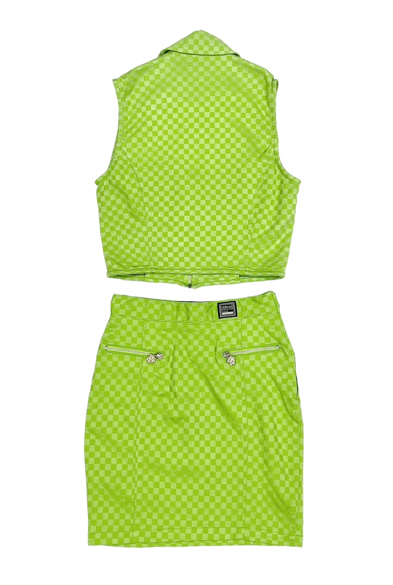 Versace Green Skirt Set