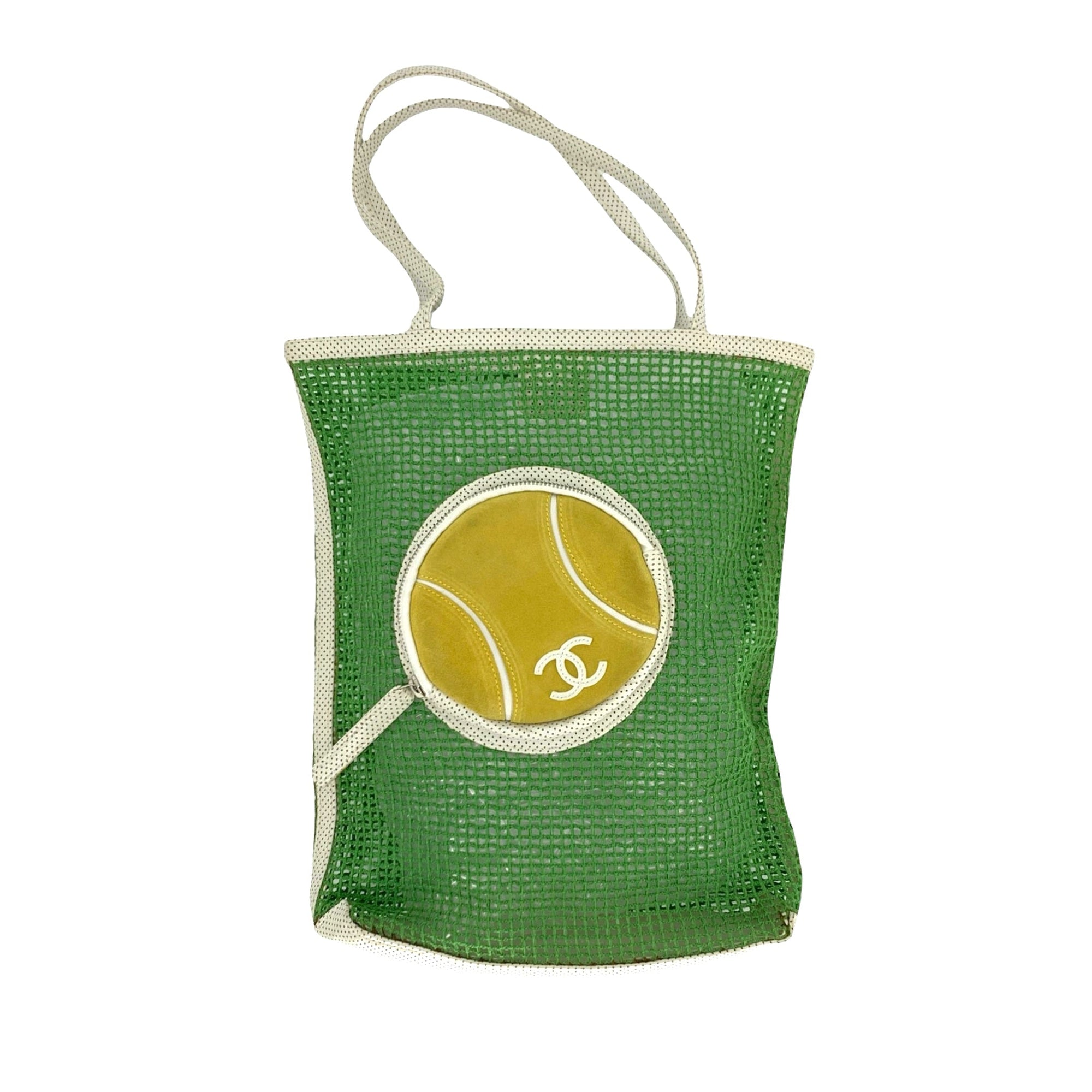Chanel Green Mesh Tennis Bag