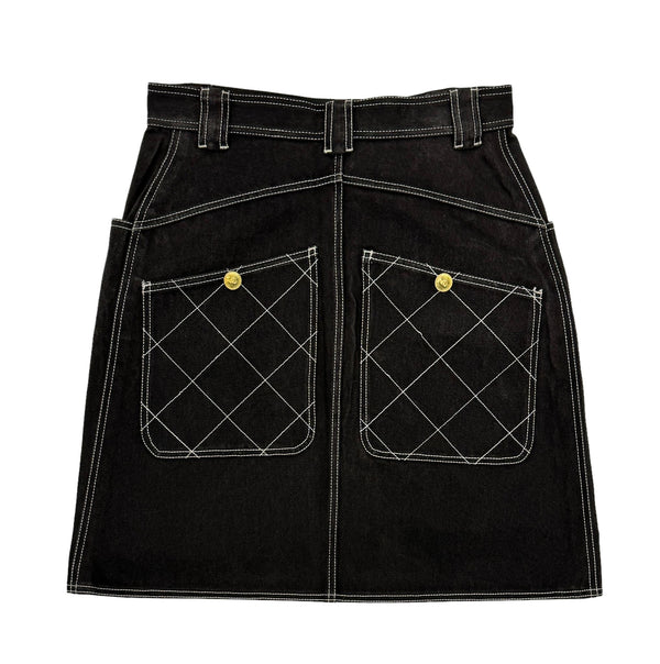 Chanel Black Quilted Pocket Skirt