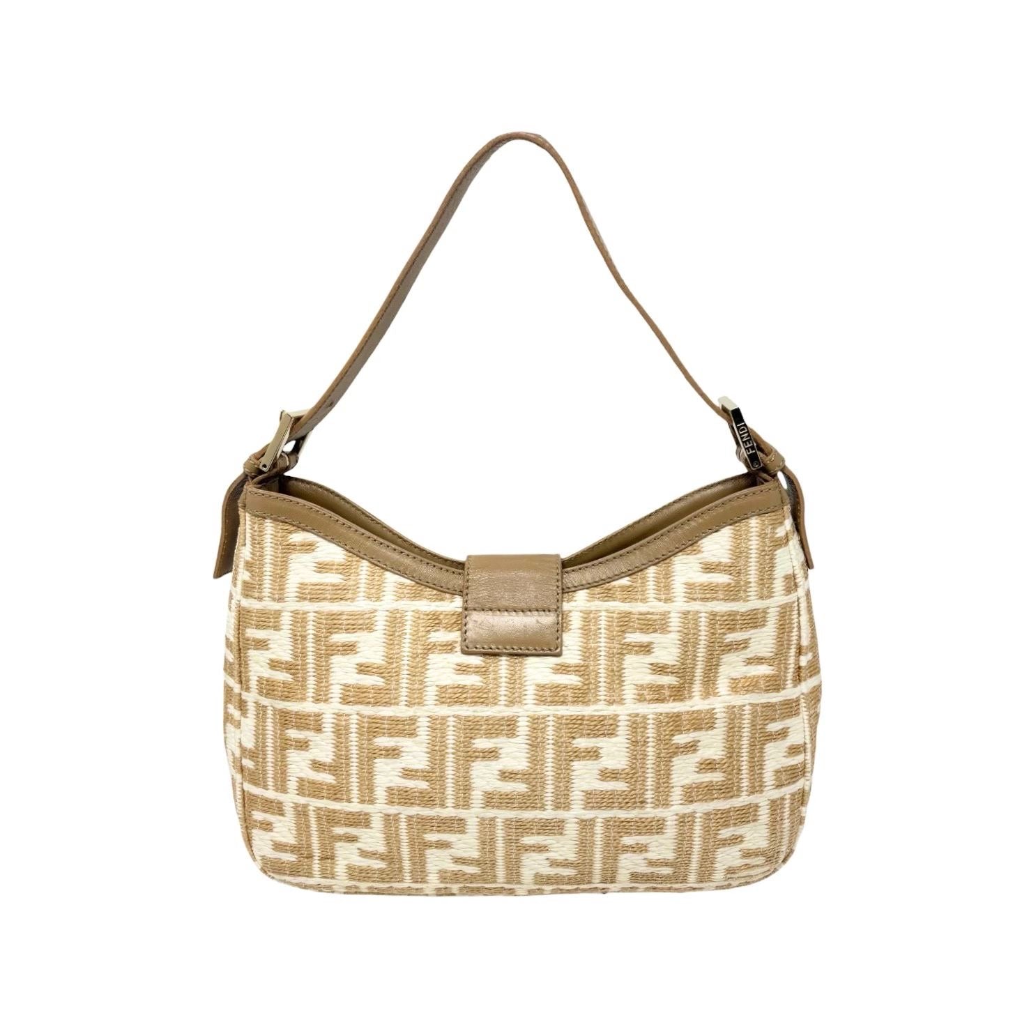Fendi Two Tone Woven Shoulder Bag