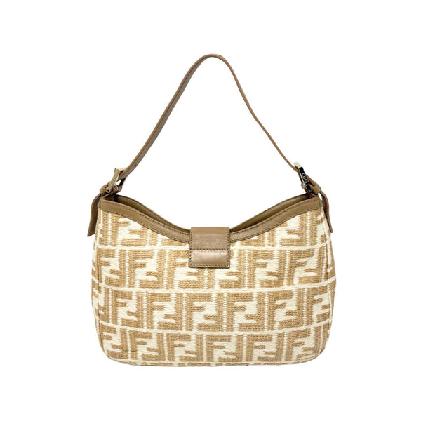 Fendi Two Tone Woven Shoulder Bag