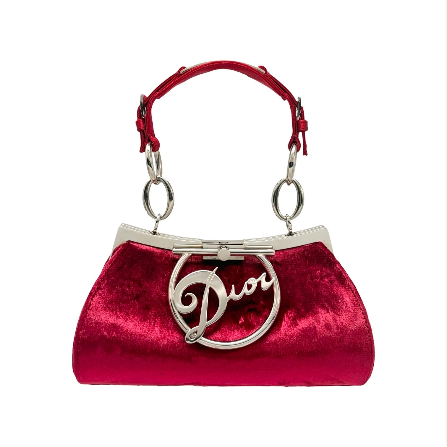 Dior Rose Mini Logo Top Diva Bag