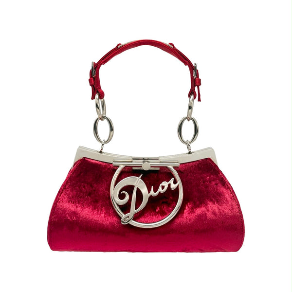 Dior Rose Mini Logo Top Diva Bag