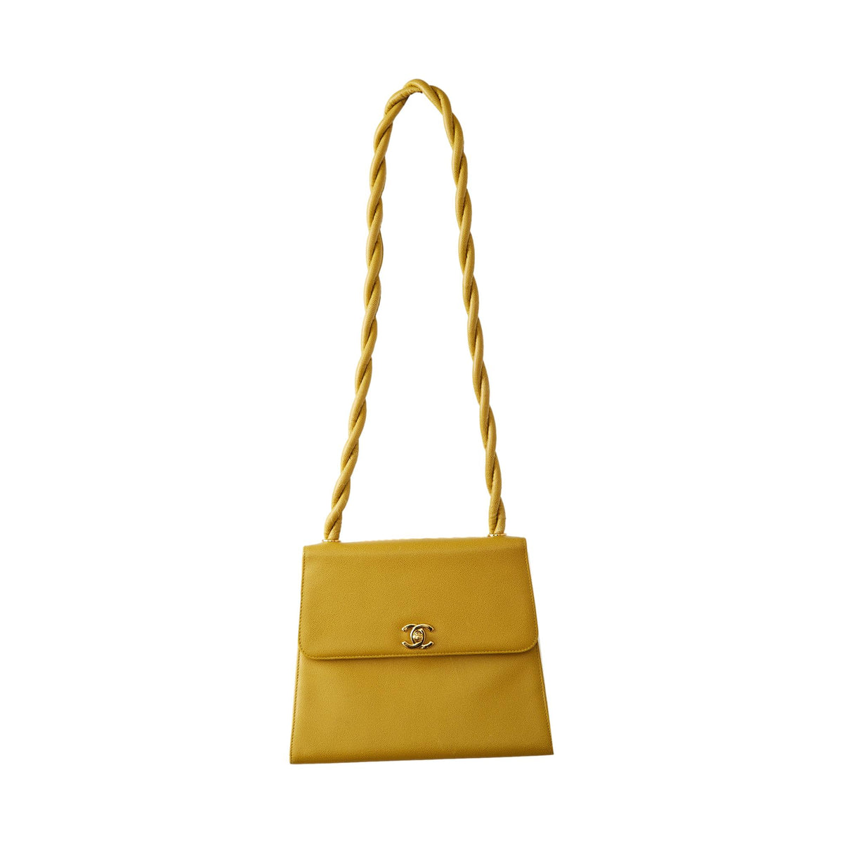 Chanel Chartreuse Caviar Leather Shoulder Bag – Treasures of NYC display picture 2