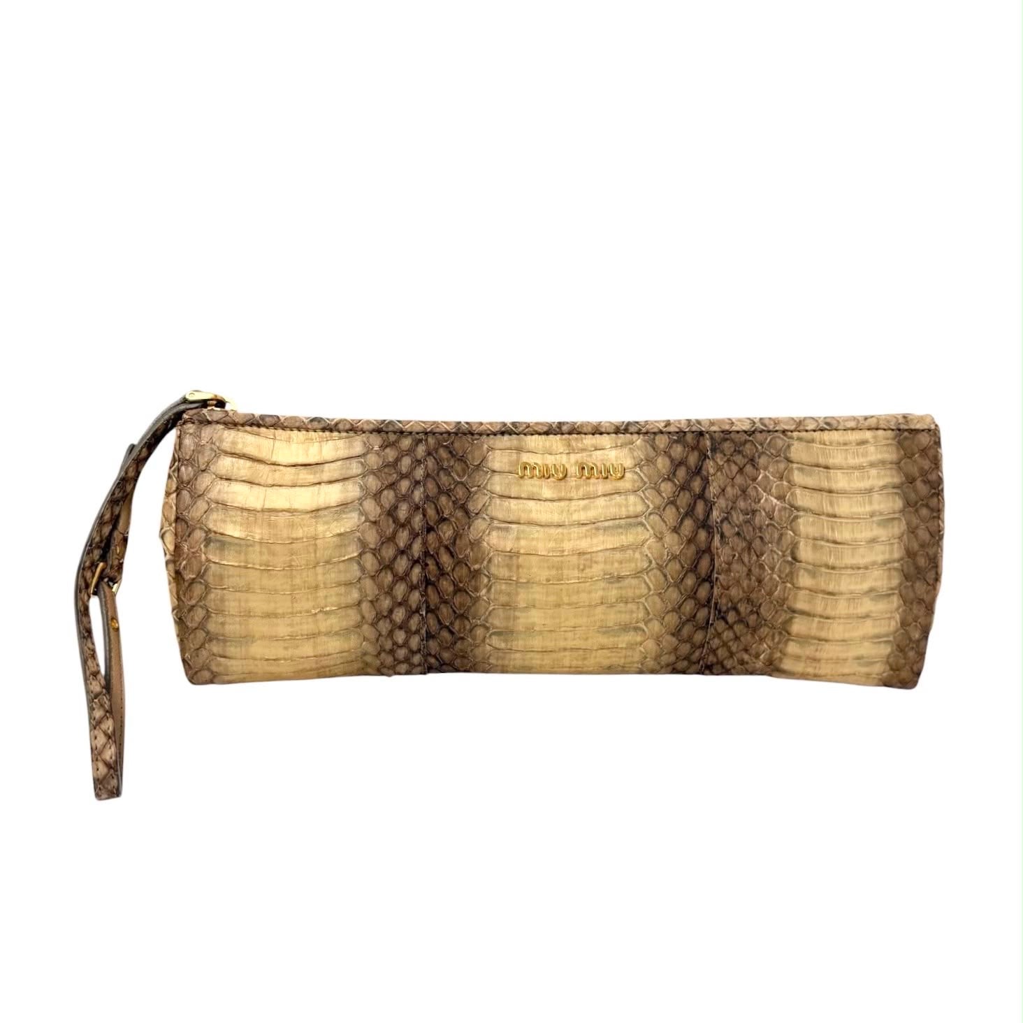 Miu Miu Snakeskin Wristlet