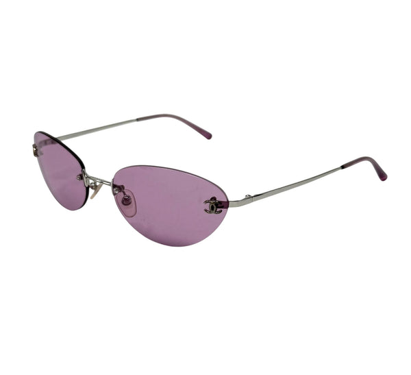 Chanel Purple Mini Rimless Sunglasses