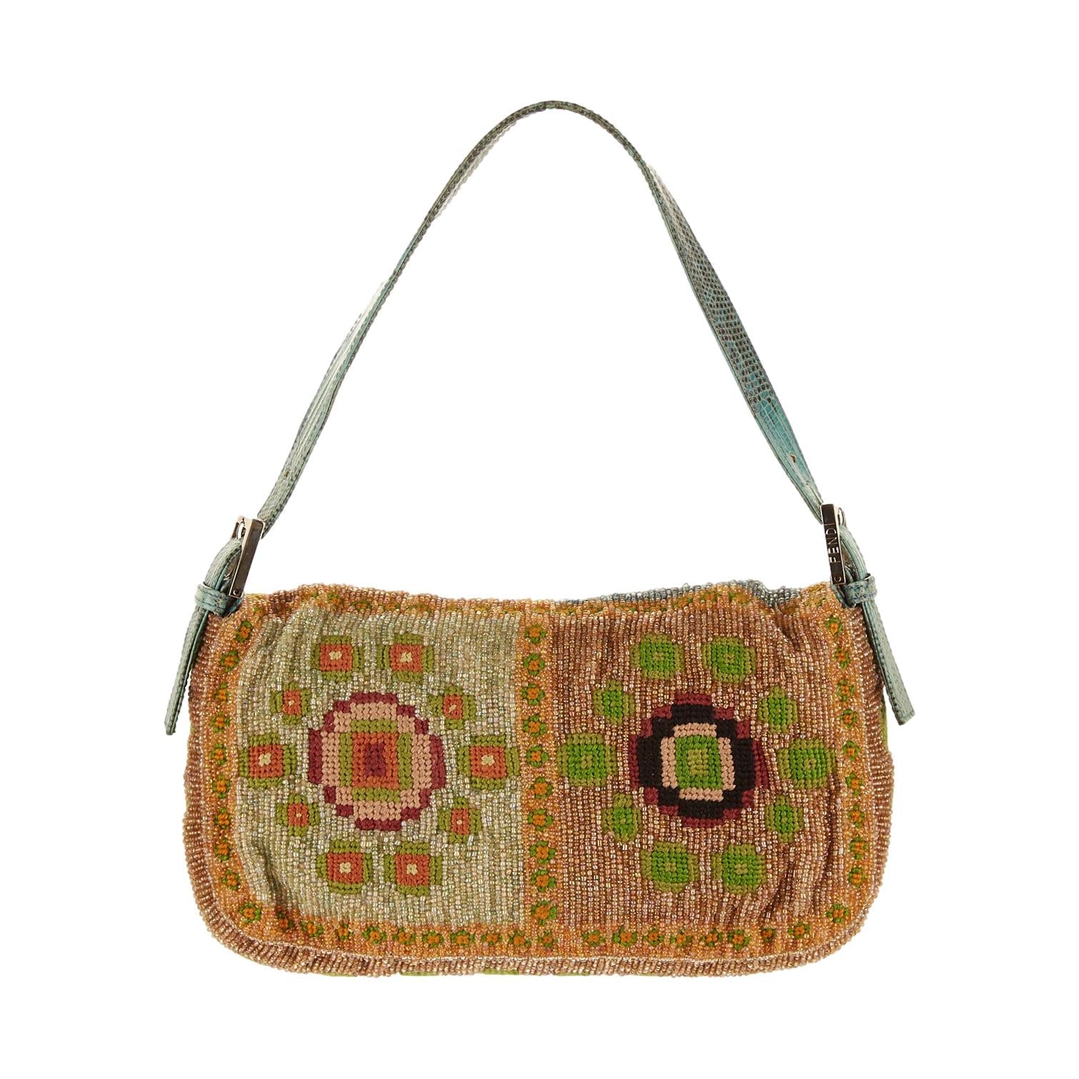 Fendi Multicolor Beaded Baguette