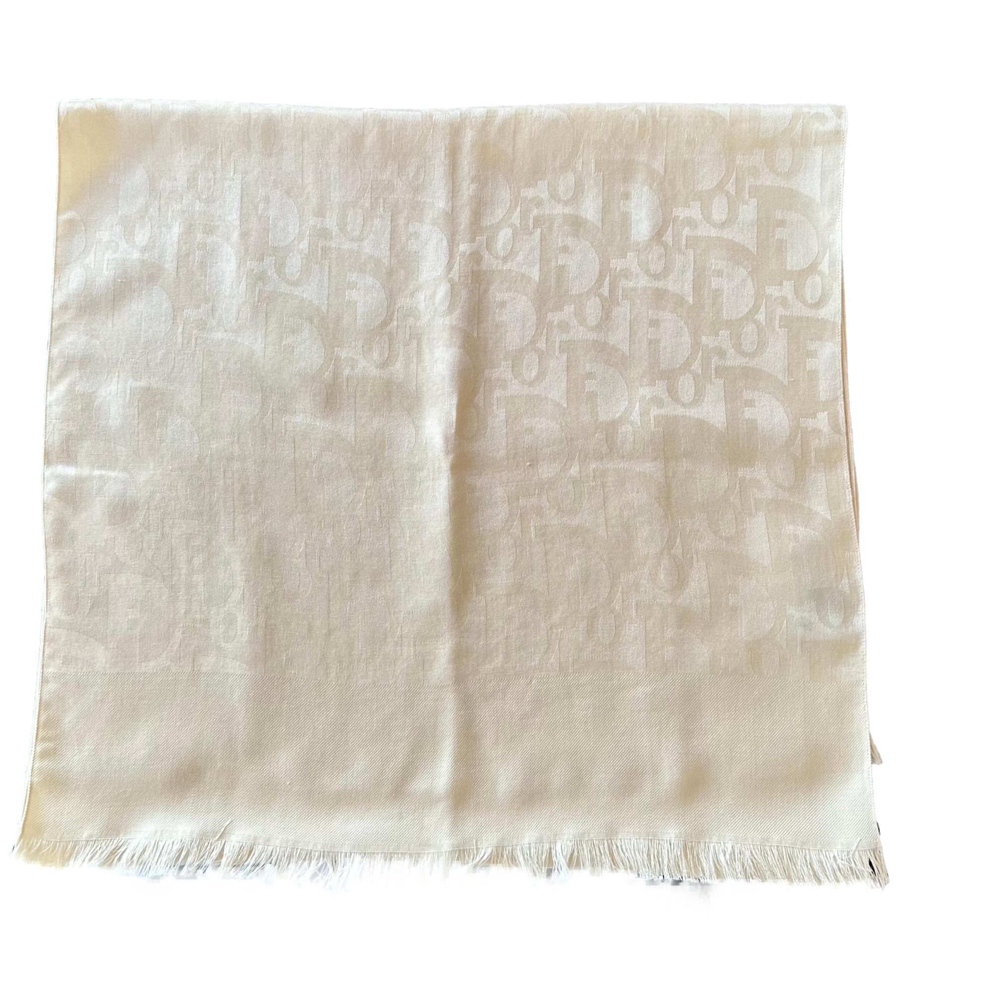 Dior Ivory Logo Long Wrap