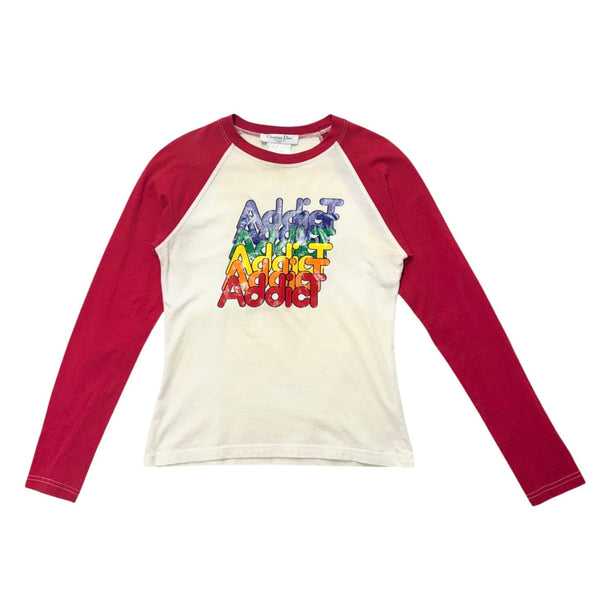 Dior White Addict Long Sleeve Ringer Top