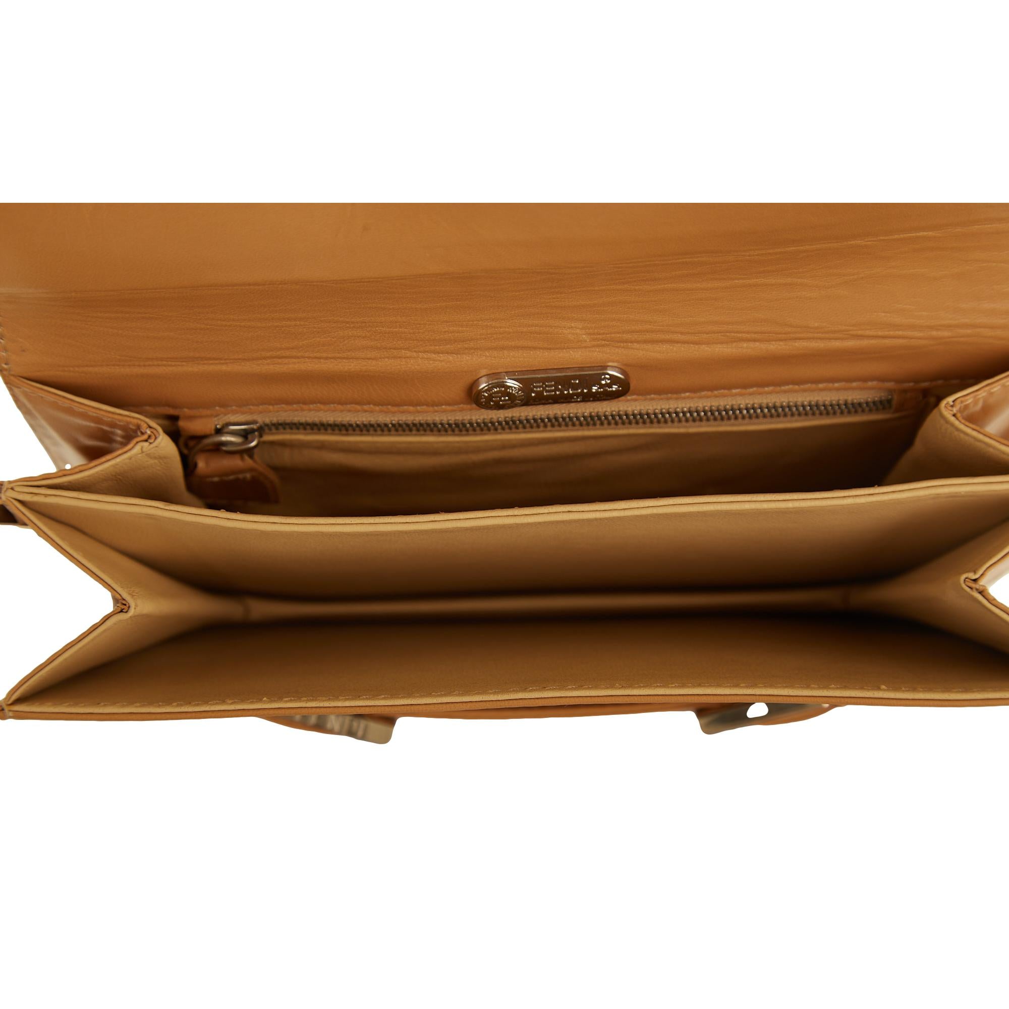 Fendi Tan Buckle Shoulder Bag