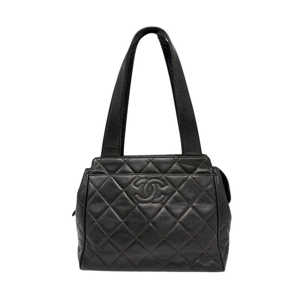 Chanel Black Quilted Top Handle Bag