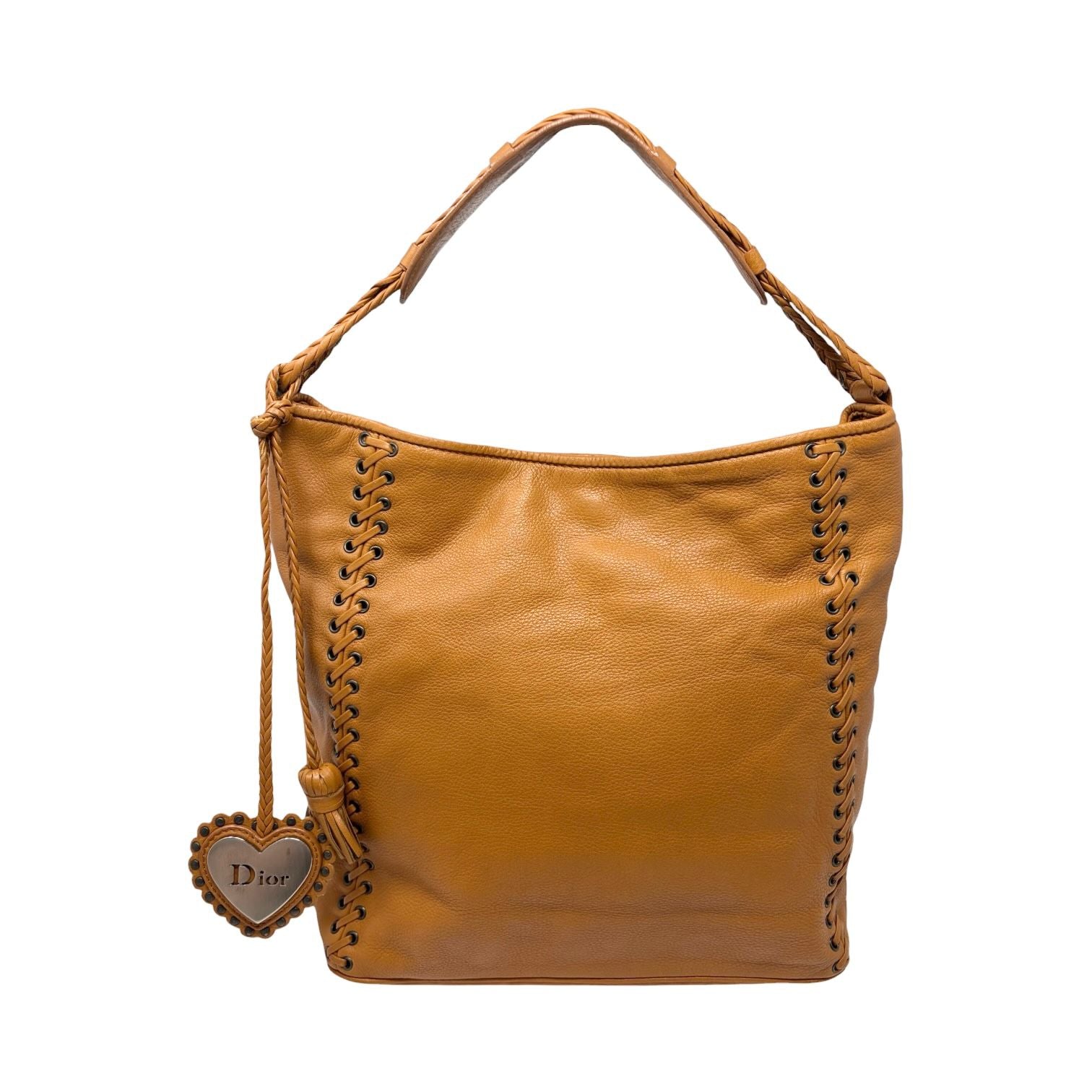 Dior Tan Heart Charm Shoulder Bag