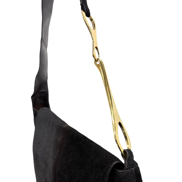 Gucci x Tom Ford Dark Brown Pony Hair Bag