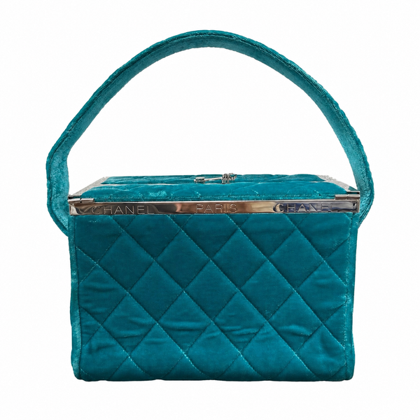 Chanel Teal Top Handle Bag