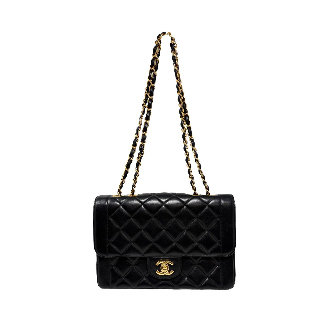 Chanel Black 2way Turnlock Flap Bag