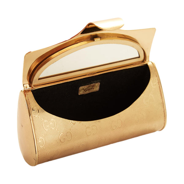Gucci Gold Metal Logo Clutch