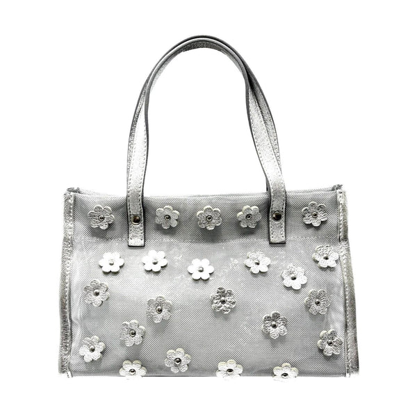 Miu Miu Silver Mesh Floral Bag
