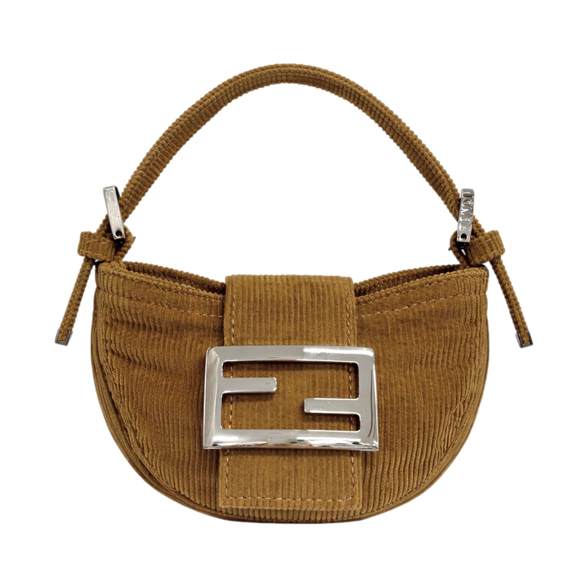 FENDIクワドロミニ Fendi Corduroy Mini Croissant Bag – Treasures of NYC