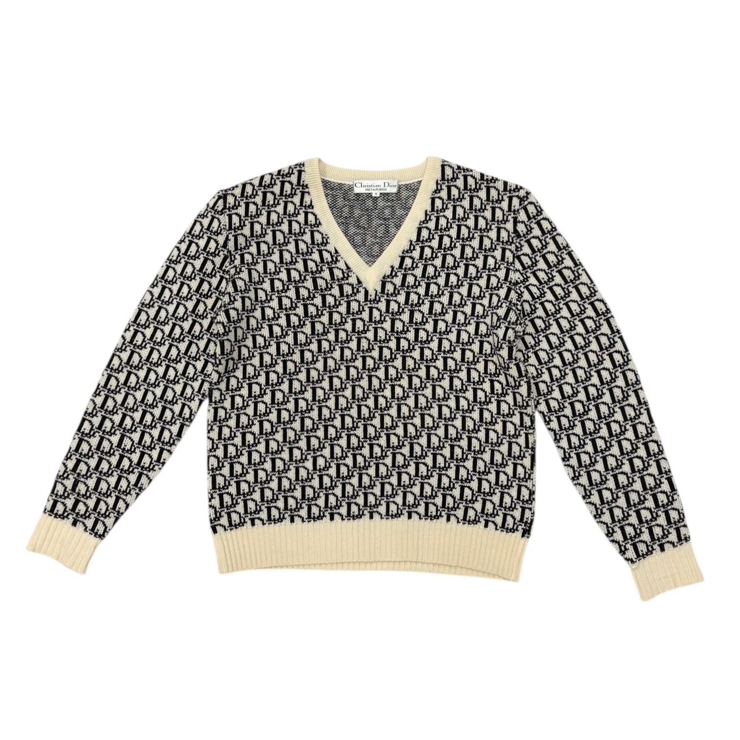 Dior Ivory Logo Sweater Top