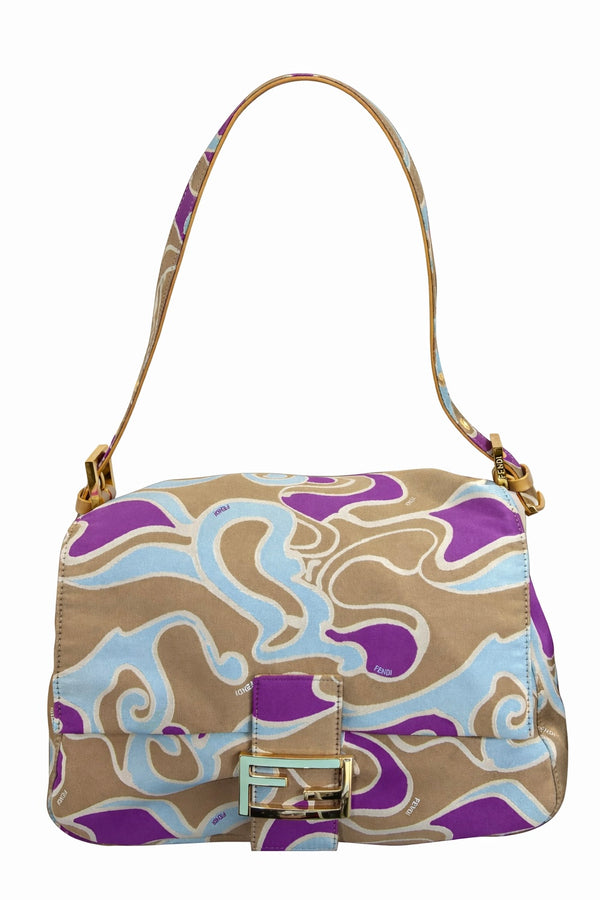 Fendi Wave Print Mamma Baguette