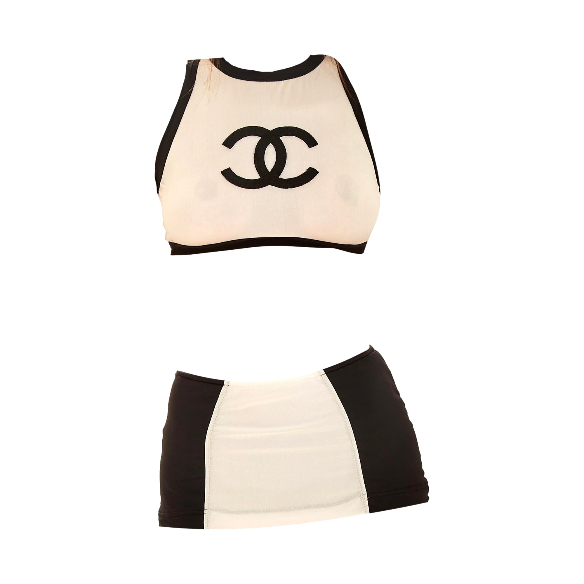 Chanel Black Jumbo Logo Set