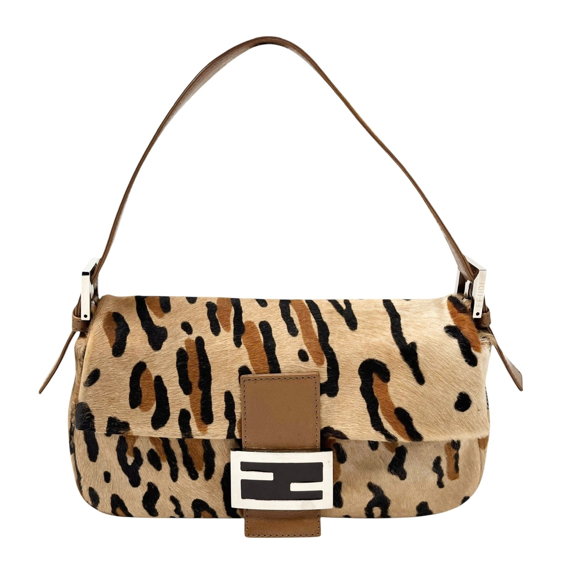 Fendi Tan Cheetah Baguette Bag