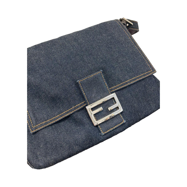 Fendi Denim Mamma Baguette Bag