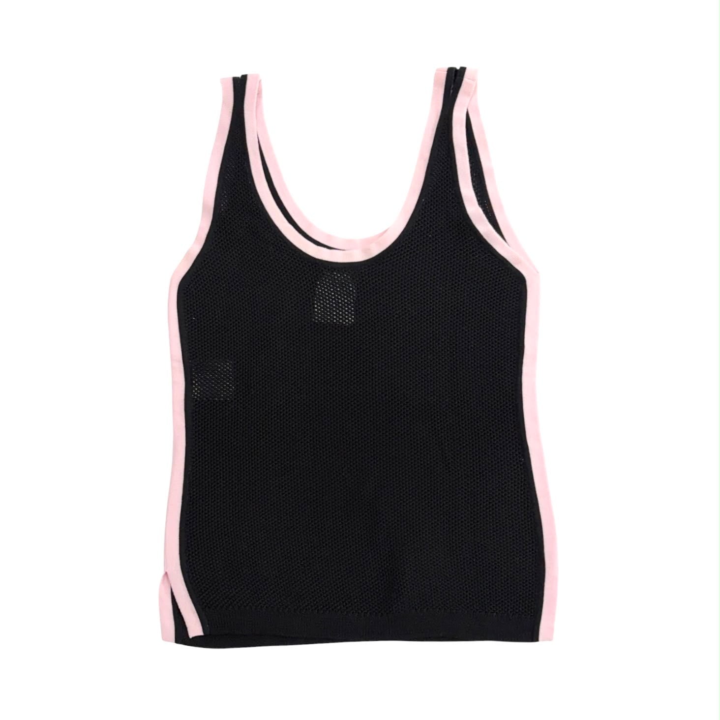 Chanel Black Logo Tank Top