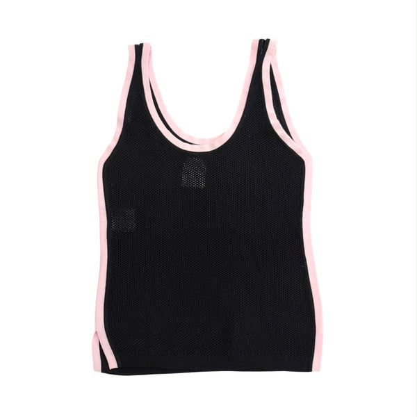 Chanel Black Logo Tank Top
