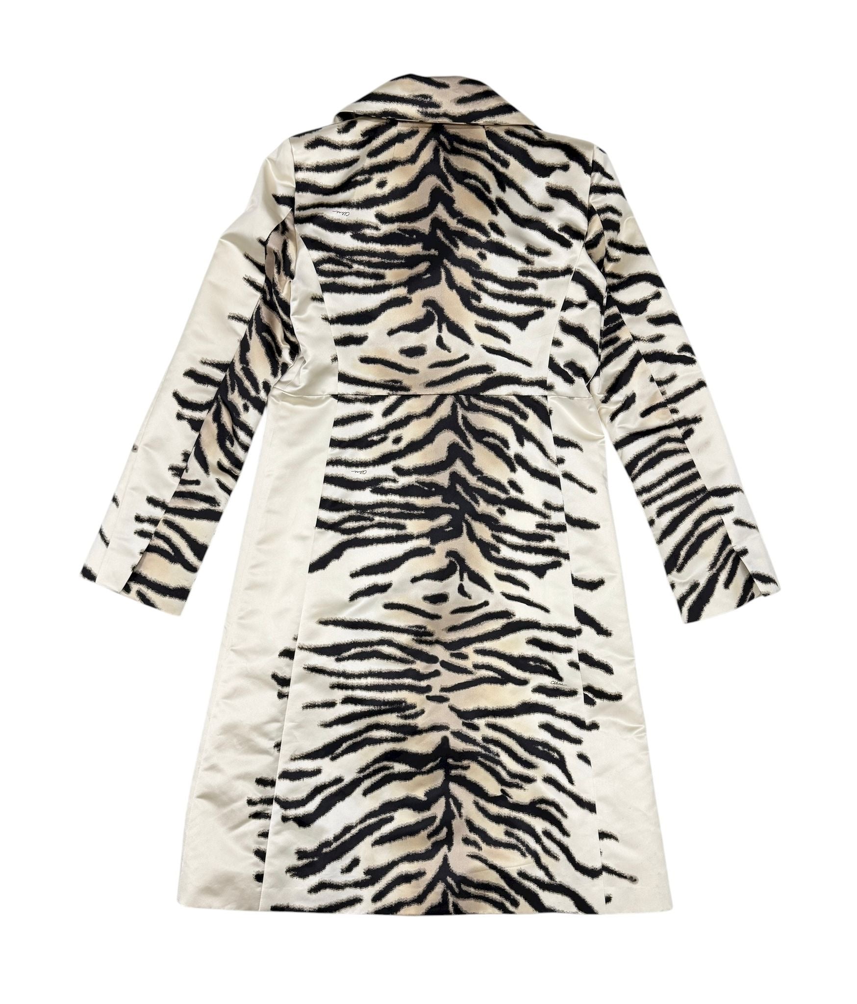Celine Zebra Print Trench Coat
