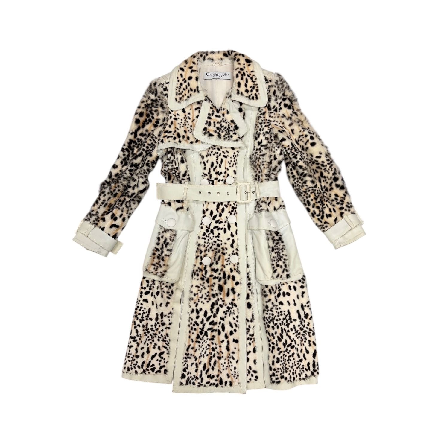 Dior Leopard Calf Hair Long Jacket