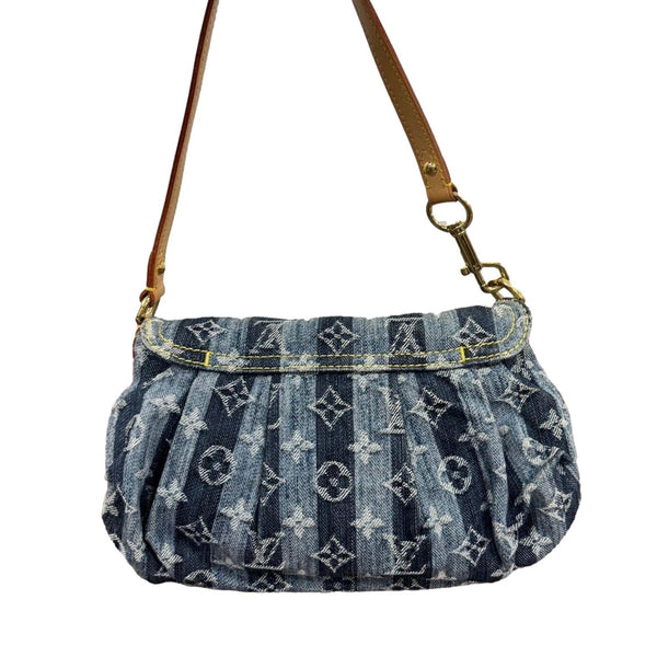 Louis Vuitton Denim Striped Shoulder Bag