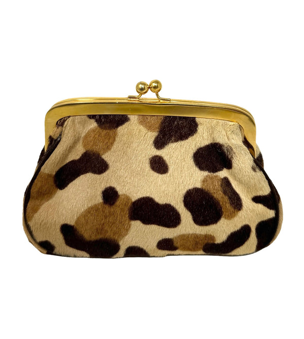 Prada Cheetah Kisslock Mini Clutch