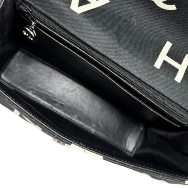 Chanel Black Canvas Chain Bag