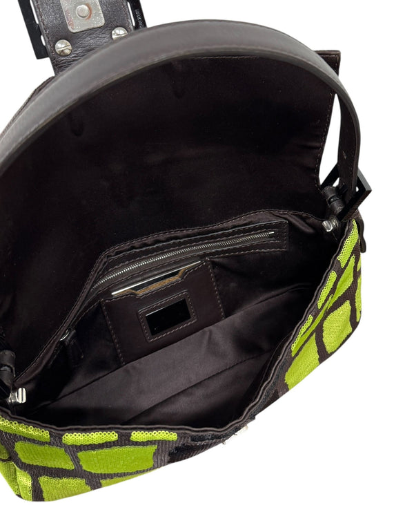 Fendi Sequin Animal Print Baguette