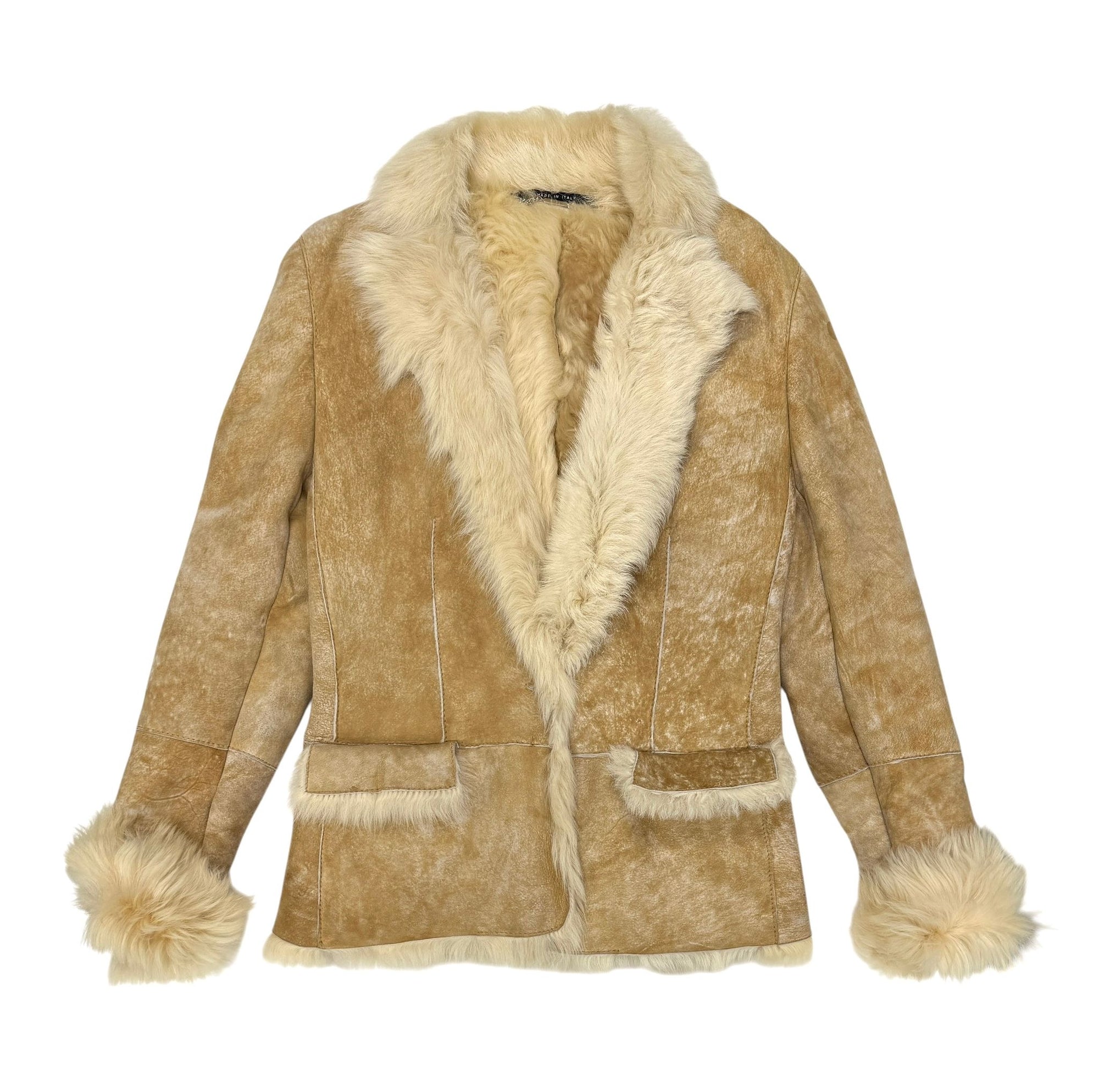 Gucci Tan Suede + Fur Jacket