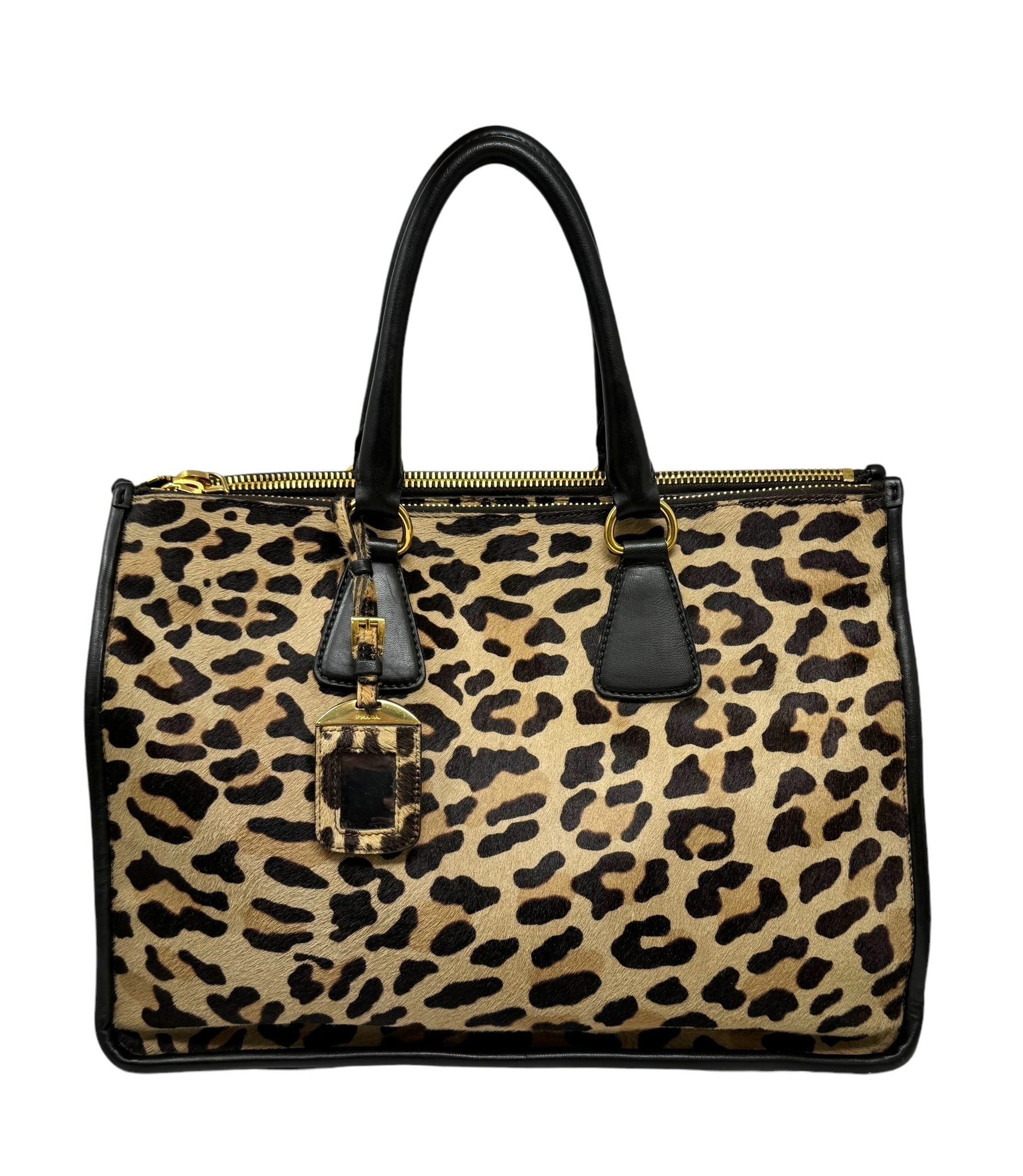 Prada Cheetah Print Large Calfhair 2way Bag