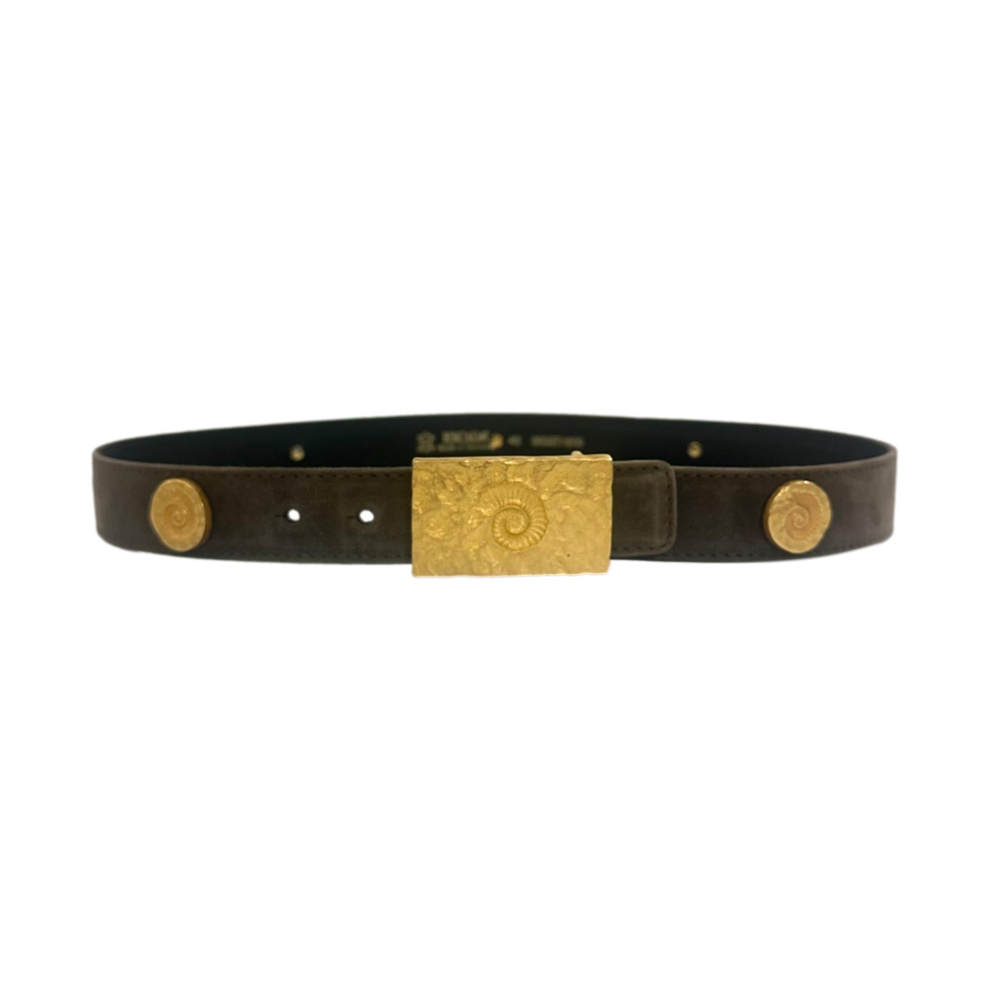 Escada Fossil Suede Belt