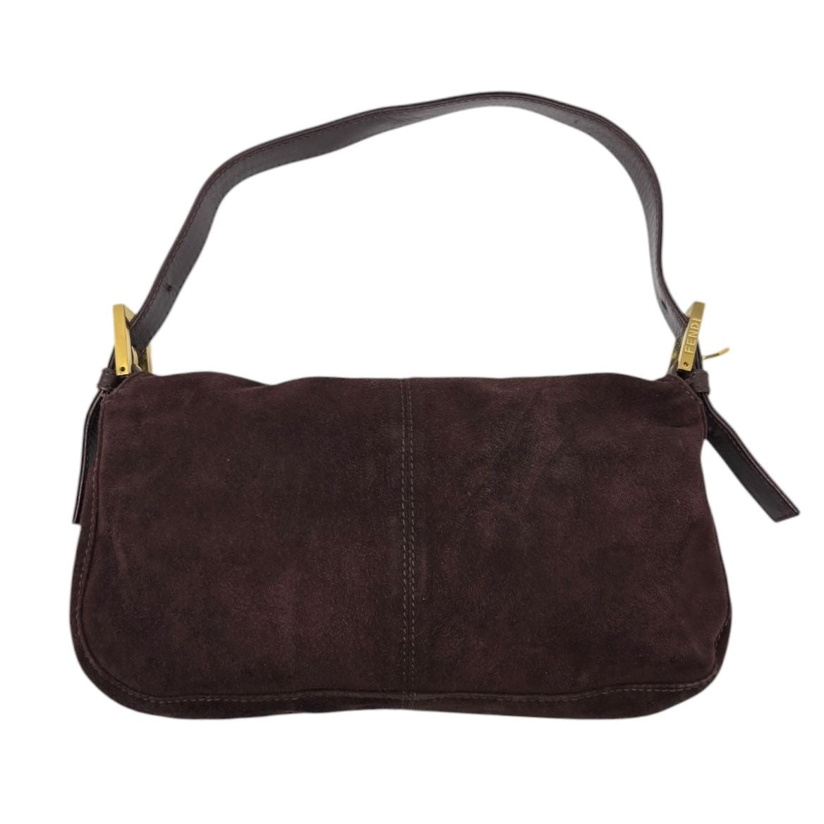 Fendi Brown Suede Baguette Bag