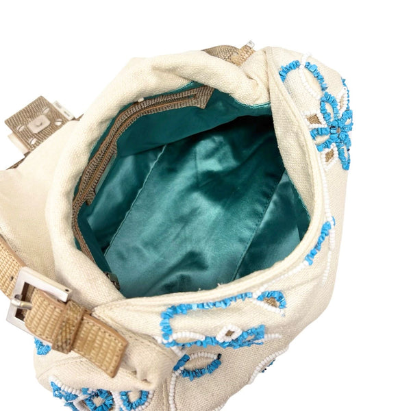 Fendi Turquoise Beaded Mamma Baguette