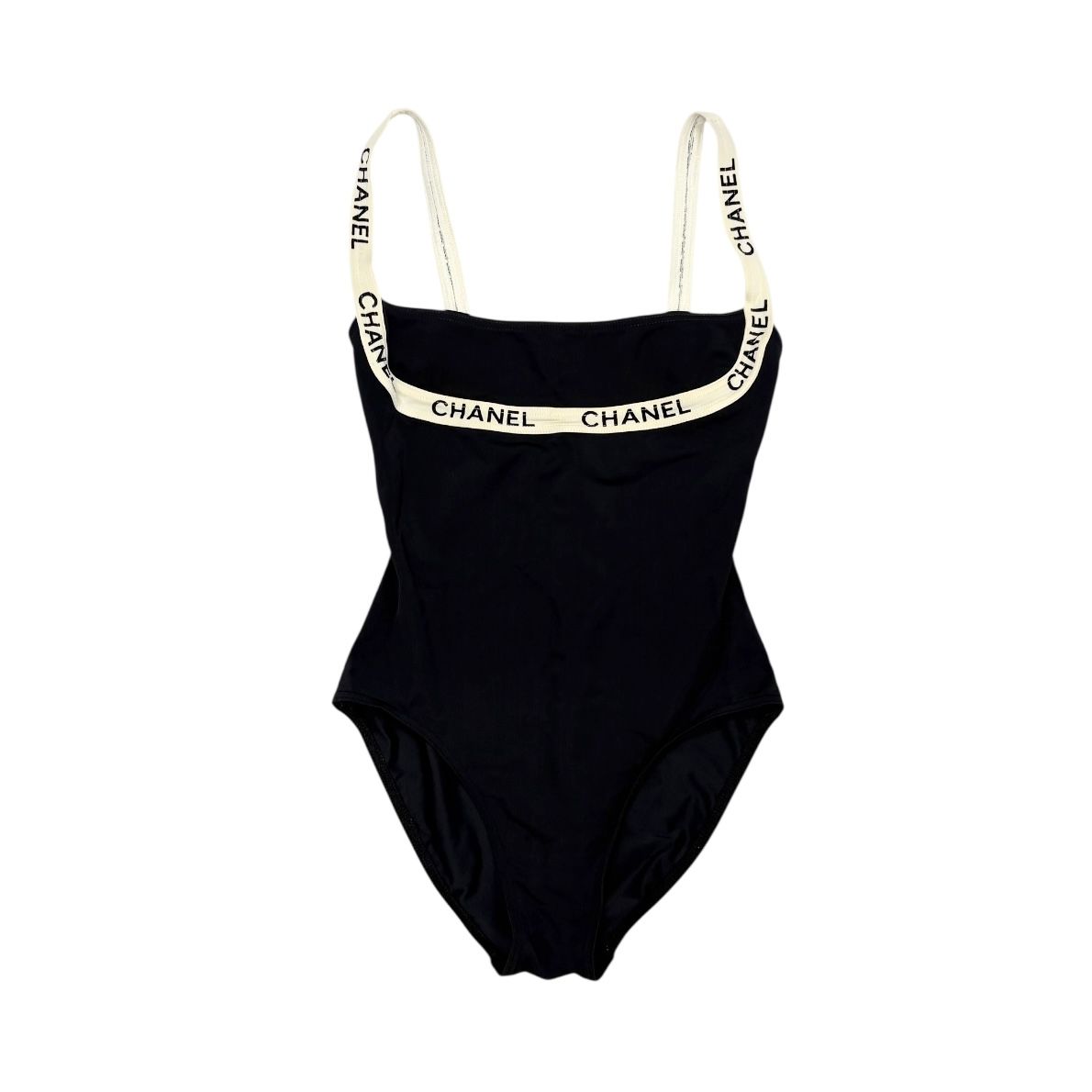 Chanel Black Logo Strap One Piece